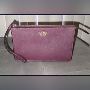 Kate Spade dark purple wristlet